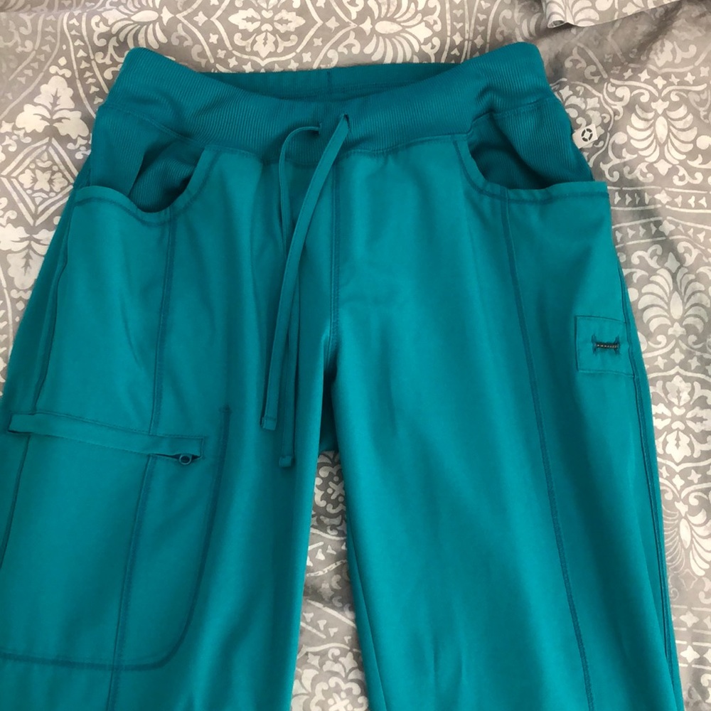 Cherokee infinity teal scrub pants